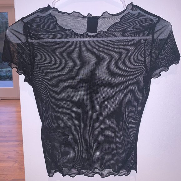 Urban Outfitters Sheer Black Top (Size: XS) - Picture 2 of 4